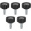 M4 x 10mm Metric Male Thread Knurled Clamping Knobs Grip Thumb Screws Plastic Threaded Hand Bolt Knobs Black 5 Pcs 1