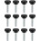 M6 x 25mm Metric Male Thread Knurled Clamping Knobs Grip Thumb Screw on Type Plastic Threaded Hand Bolt Knobs Black 12 Pcs 1