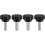 M6 x 15mm Metric Male Thread Knurled Clamping Knobs Grip Thumb Screw on Type Plastic Threaded Hand Bolt Knobs Black 4 Pcs 1