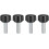 M5 x 20mm Metric Male Thread Knurled Clamping Knobs Grip Thumb Screw on Type Plastic Threaded Hand Bolt Knobs Black 4 Pcs 1