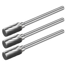 Tungsten Carbide Rotary Files 1/8" Shank, Single Cut Top Flat Cylinder Rotary Tool 6mm Dia, for Die Grinder Drill Bit Alloy Steel Hard Metal Polishing