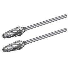Tungsten Carbide Rotary Files 3/32" Shank, Double Cut Taper Shape Rotary Burrs Tool 6mm Dia, for Die Grinder Drill Bit Wood Soft Metal Carving Polishi