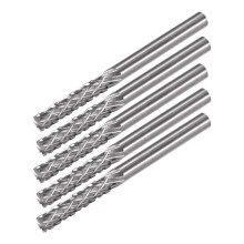 Tungsten Carbide Rotary Files 1/8" Shank, Double Cut Top Toothed Cylinder Shape Rotary Burrs Tool 3mm Dia, for Die Grinder Wood Soft Metal Polishing M