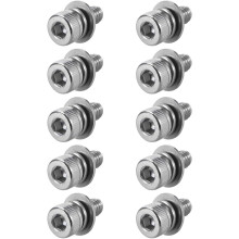 M4 x 6mm Stainless Steel Hex Socket Head Cap Screws Bolts Combine with Spring Washer and Plain Washers 10pcs