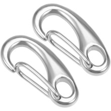 Spring Gate Snap Hook 40mm/1.57", 304 Stainless Steel, for DIY Crafts Keychains, Pack of 2