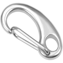 Spring Gate Snap Hook 30mm/1.18", 304 Stainless Steel, for DIY Crafts Keychains
