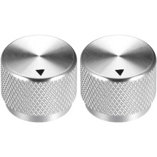 Stereo Knob, 20 * 6 * 15.5 mm Aluminium Alloy, Volume Control Knobs, Sliver 2pcs