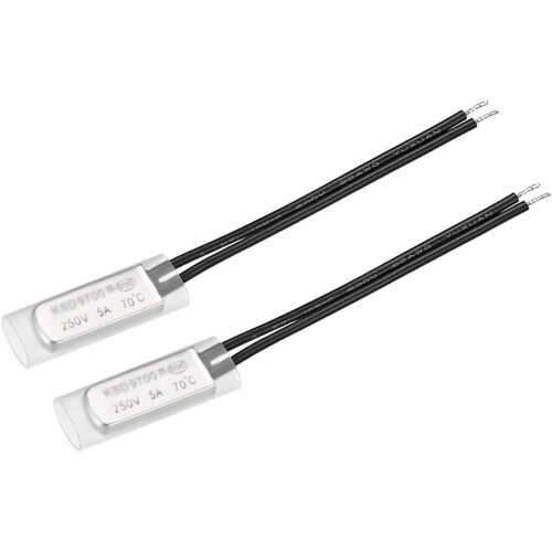 KSD9700 Thermostat, 70C Normally Open Temperature Switch Thermal Switch, N.O 5A Metal Temperature Controller 2pcs