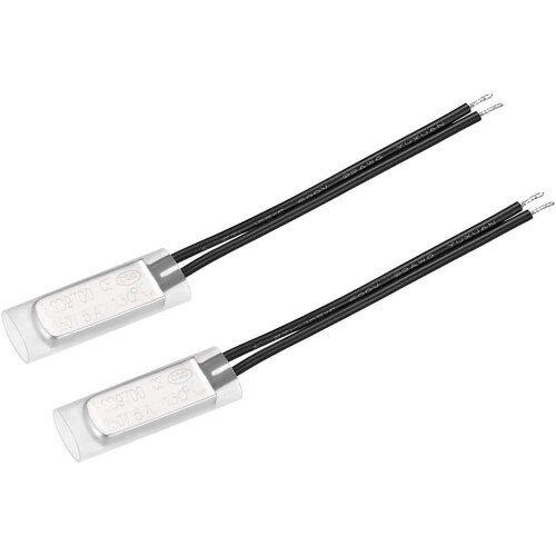 KSD9700 Thermostat, 130 Normally Close Temperature Switch Thermal Switch, N.C 5A Metal Temperature Controller 2pcs