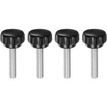 4pcs Knurled Clamping Knobs M8 x 35mm Metric Zinc Plated Carbon Steel Male Thread Thumb Screw on Type 30mm Plastic Round Head Threaded Hand Bolt Stud