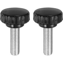 2pcs Knurled Clamping Knobs M10 x 30mm Metric Zinc Plated Carbon Steel Male Thread Thumb Screw on Type 30mm Plastic Round Head Threaded Hand Bolt Stud
