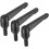 M10 x 20mm Handle Adjustable Clamping Lever Thread Push Button Ratchet Male Threaded Stud Knobs Locking Rotating Screw Handles Quick Release Bolt Blac 1