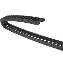 Drag Chain Cable Carrier Open Type with End Connectors 15X30mm 1 Meter Plastic for Electrical CNC Router Machines Black