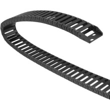 Drag Chain Cable Carrier Closed Type with End Connectors 10X30mm 1 Meter Plastic for Electrical CNC Router Machines Black