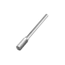 Tungsten Carbide Rotary Files 1/8" Shank, Single Cut Cylindrical Radius End Rotary Burrs Tool 5mm Dia, for Die Grinder Drill Bit Hard Metal Carving Po