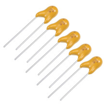 10uF Tantalum Capacitor, 16V 2 Pin Yellow Radial Electrolytic Capacitor Dipped Tantalum Bead Capacitors 5pcs