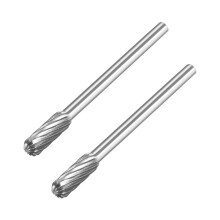 Tungsten Carbide Rotary Files 1/8" Shank, Single Cut Cylindrical Radius End Rotary Burrs Tool 4mm Dia, for Die Grinder Drill Bit Alloy Steel Hard Meta