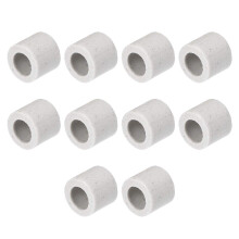 8mm Dia Ceramic Insulation Tube Single Bore Alumina Porcelain High Temperature Insulator Pipe for Heating Element 10 Pcs