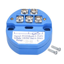 PT100 Temperature Sensor Transmitter 24V DC 4-20mA -20 to 80