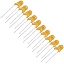 10uF Tantalum Capacitor, 16V 2 Pin Yellow Radial Electrolytic Capacitor Dipped Tantalum Bead Capacitors 10pcs