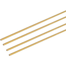 4PCS 0.2mm x 0.5mm x 500mm Brass Pipe Tube Round Bar Rod
