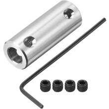 4mm to 6mm Bore Rigid Coupling Set Screw L26XD12 Aluminum Alloy,Shaft Coupler Connector,Motor Accessories