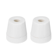 6.0mm Dia Ceramic Tapered Insulators Beads Alumina Porcelain Stepped Insulator for Heating Wire 2 Pcs