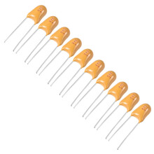 3.3uF Tantalum Capacitor, 50V 2 Pin Yellow Radial Electrolytic Capacitor Dipped Tantalum Bead Capacitors 10pcs