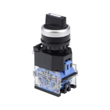 Rotary Selector Switch 3 Positions 2NO Momentary AC 660V 10A 22mm Panel Mount (Set of 1)