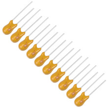 4.7uF Tantalum Capacitor, 35V 2 Pin Yellow Radial Electrolytic Capacitor Dipped Tantalum Bead Capacitors 10pcs