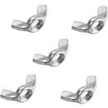 M10 Wing Nuts, Carbon Steel Zinc Plated Fasteners Parts Hurrican Screws Hand Twist Tighten Ear Butterfly Nut, 5pcs