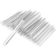 59mm 6mm OD Fiber Optic Fusion Splice Tube Protector Sleeves, Clear Heat Shrinkable, Double Rod, 300pcs