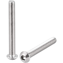 M6x50mm Machine Screws Hex Socket Round Head Screw 304 Stainless Steel Fasteners Bolts 20pcs
