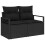 VidaXL vidaXL Gartensofa-set 6 stk. Schwarz Poly Rattan 4