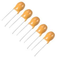 100uF Tantalum Capacitor, 25V 2 Pin Yellow Radial Electrolytic Capacitor Dipped Tantalum Bead Capacitors 5pcs