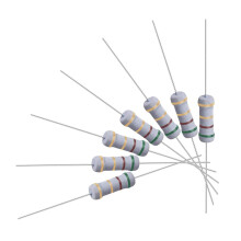 100Pcs 5.1 Ohm Resistor, 1W 5% Tolerance Metal Oxide Film Resistors, Axial Lead, Flame Proof for DIY Electronic Projects and Experiments
