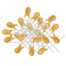 10uF Tantalum Capacitor, 25V 2 Pin Yellow Radial Electrolytic Capacitor Dipped Tantalum Bead Capacitors 20pcs
