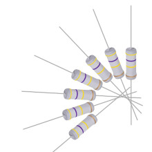 40Pcs 470K Ohm Resistor, 3W 5% Tolerance Metal Oxide Film Resistors, Lead, Flame Proof for DIY Electronic Projects and Experiments