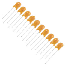 2.2uF Tantalum Capacitor, 25V 2 Pin Yellow Radial Electrolytic Capacitor Dipped Tantalum Bead Capacitors 20pcs