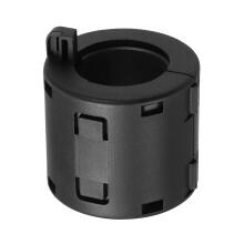 Ferrite Filter Ring Core RFI EMI Noise Suppression Cable Clip ID 24mm 0.94Inch with Ears for Electronic Devices, Industry, Black