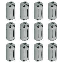 12 Pcs Ferrite Filter Ring Core RFI EMI Noise Suppression Cable Clip ID 3.5mm 0.14Inch Regular Styles for Electronic Devices, Industry, Grey
