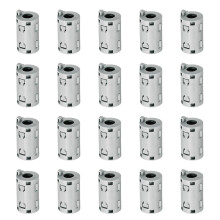 20 Pcs Ferrite Filter Ring Core RFI EMI Noise Suppression Cable Clip ID 9mm 0.35Inch with Ears for Electronic Devices, Industry, Grey