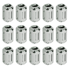 15 Pcs Ferrite Filter Ring Core RFI EMI Noise Suppression Cable Clip ID 13mm 0.51Inch Regular Styles for Electronic Devices, Industry, Grey