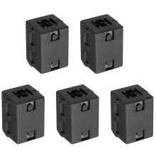 5 Pcs Ferrite Filter Ring Core RFI EMI Noise Suppression Cable Clip ID 8mm 0.31Inch Square Style for Electronic Devices, Industry, Black