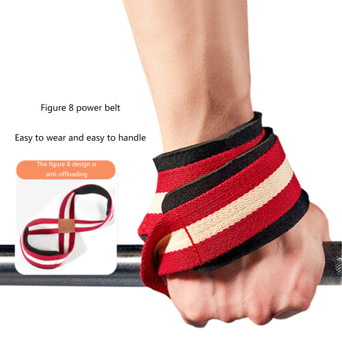 Heavy Duty Lifting Straps Figure 8 Strap Weight Lifting Power Wrist Upgrade blue L code 2