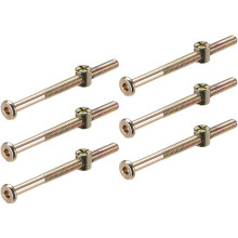 M6 x 70mm Furniture Bolts Nut Set Hex Socket Screw with Barrel Nuts Phillips-Slotted Zinc Plated 6 Sets