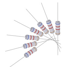 40Pcs 6.2K Ohm Resistor, 3W 5% Tolerance Metal Oxide Film Resistors, Lead, Flame Proof for DIY Electronic Projects and Experiments