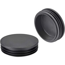 4pcs 100mm Dia Plastic Tubing Plug Round Post End Caps for Handrail Stair Newel Guardrail Tube Black