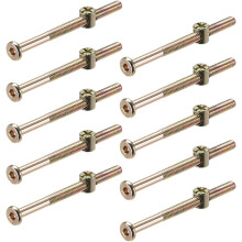 M6 x 70mm Furniture Bolts Nut Set Hex Socket Screw with Barrel Nuts Phillips-Slotted Zinc Plated 20 Sets