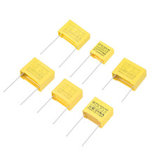 Polypropylene Safety Capacitors Kit DIP 275VAC X2 MKP 6 Value - 0.1uF 0.15uF 0.22uF 0.33uF 0.47uF 0.68uF 60 Pcs